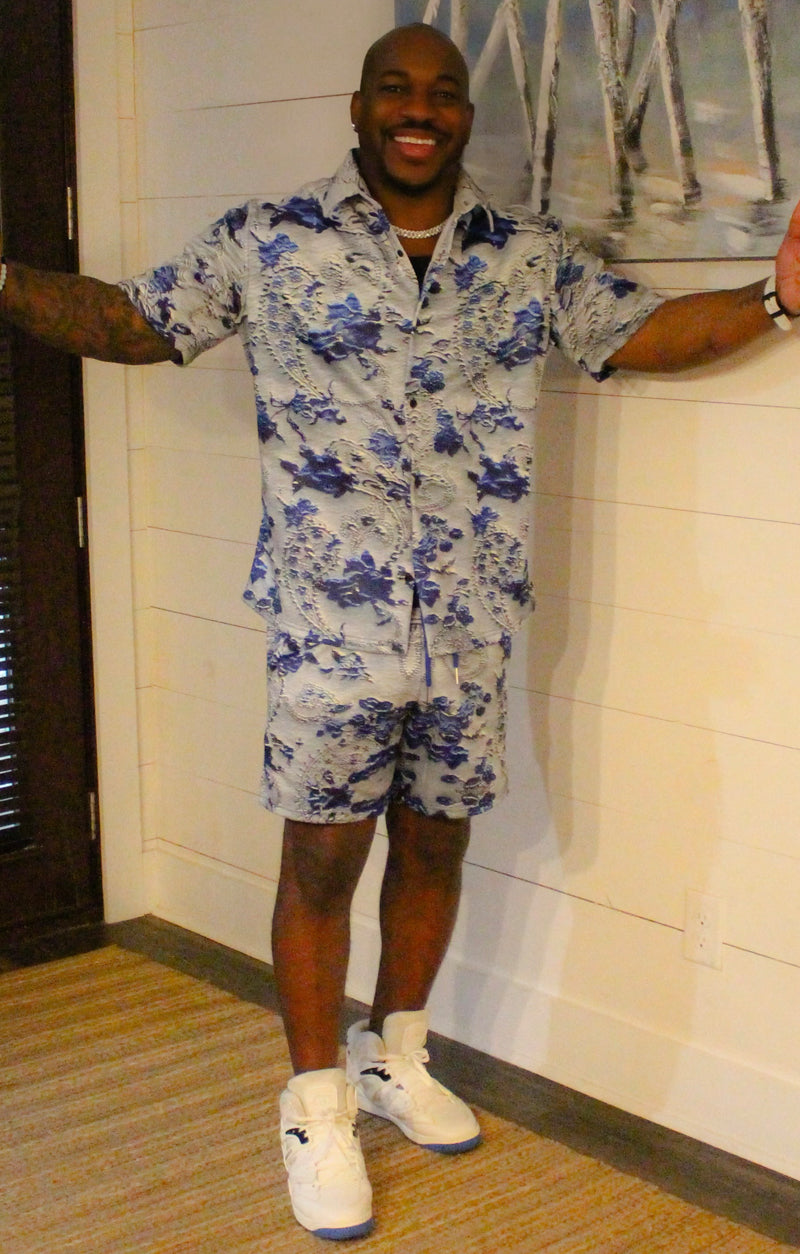 OG Men Short Set - Blue Print