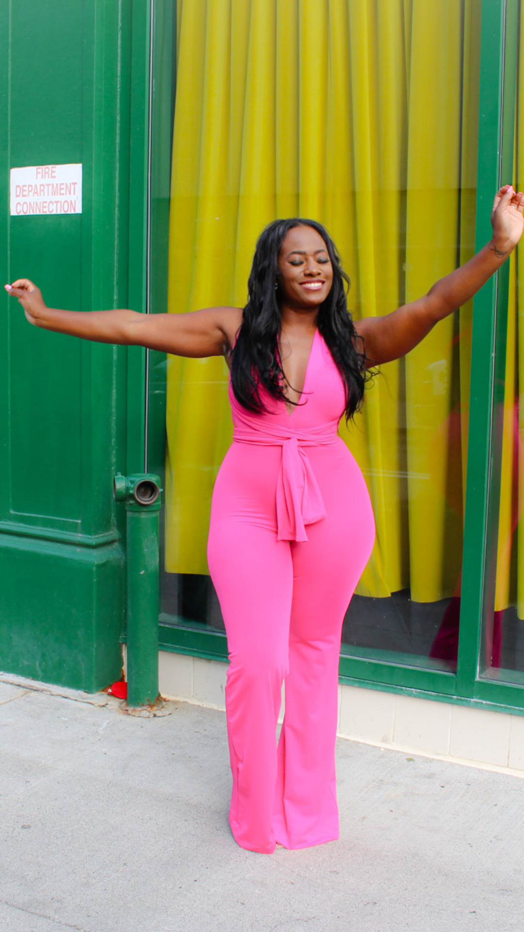 Leave Them Speechless Jumpsuit- Pink