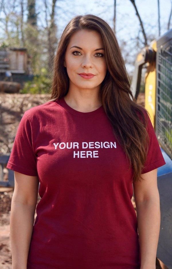 Custom Tee - Women - burgundy custom tee